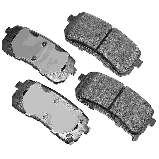 Front View of Rear Disc Brake Pad Set AKEBONO ACT1302