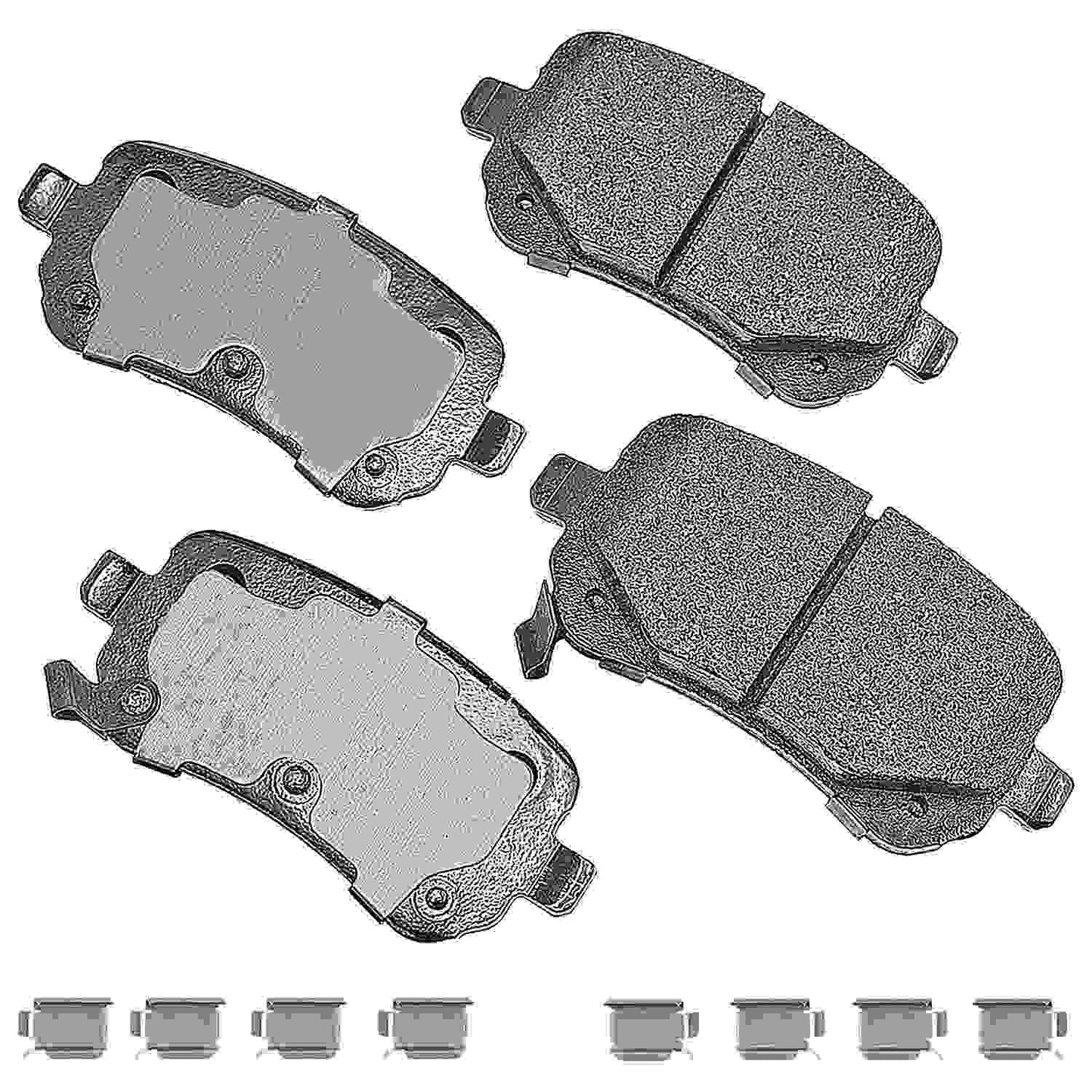 Front View of Rear Disc Brake Pad Set AKEBONO ACT1326A