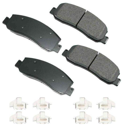 Front View of Front Disc Brake Pad Set AKEBONO ACT1333A