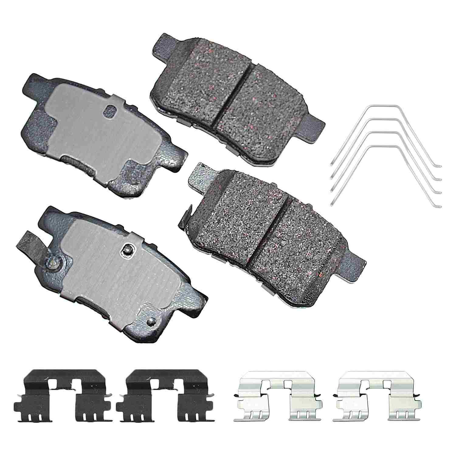 Front View of Rear Disc Brake Pad Set AKEBONO ACT1336A