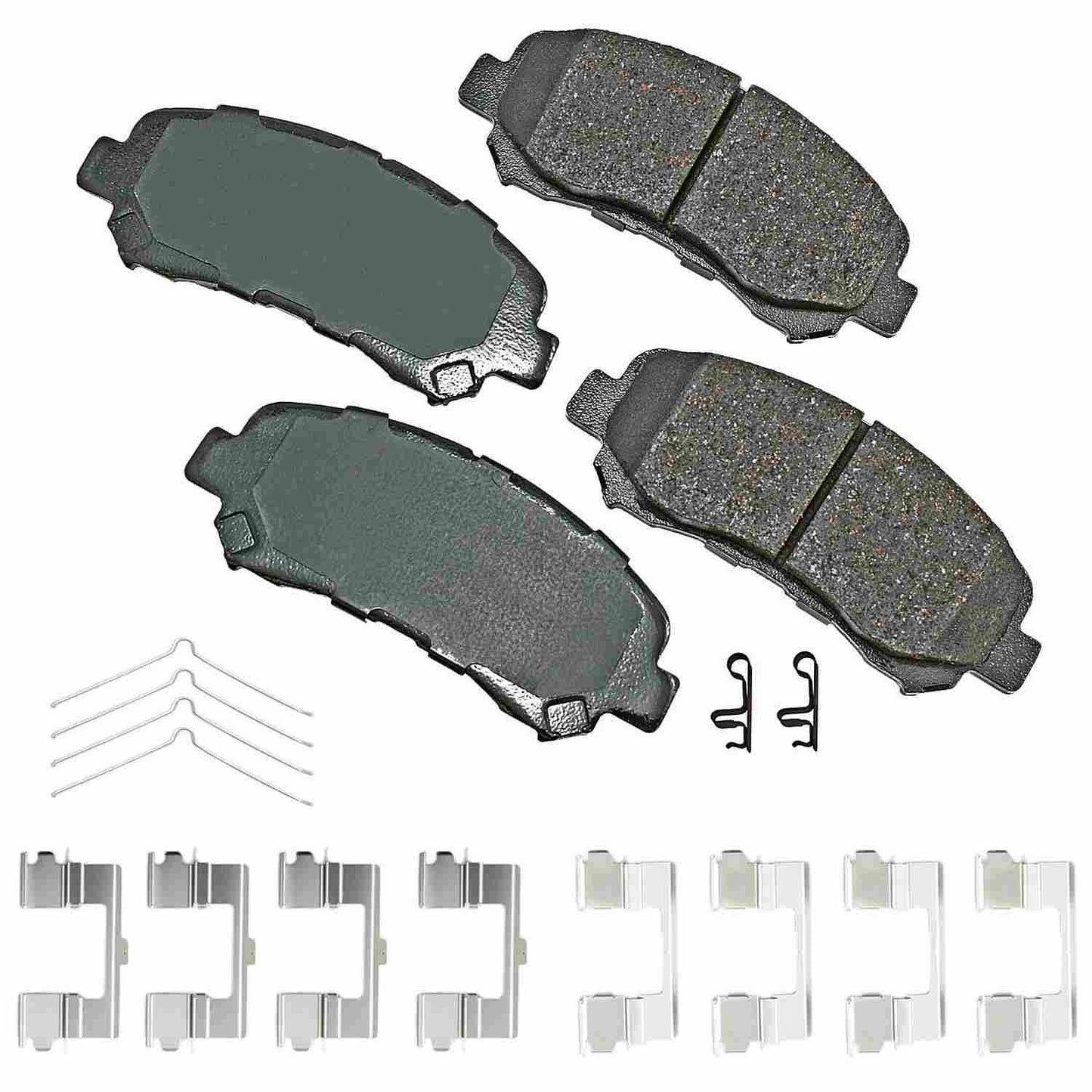 Front View of Front Disc Brake Pad Set AKEBONO ACT1338A