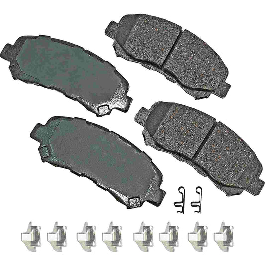 Front View of Front Disc Brake Pad Set AKEBONO ACT1338B