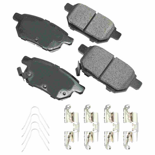 Front View of Rear Disc Brake Pad Set AKEBONO ACT1354C