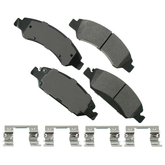 Front View of Front Disc Brake Pad Set AKEBONO ACT1363