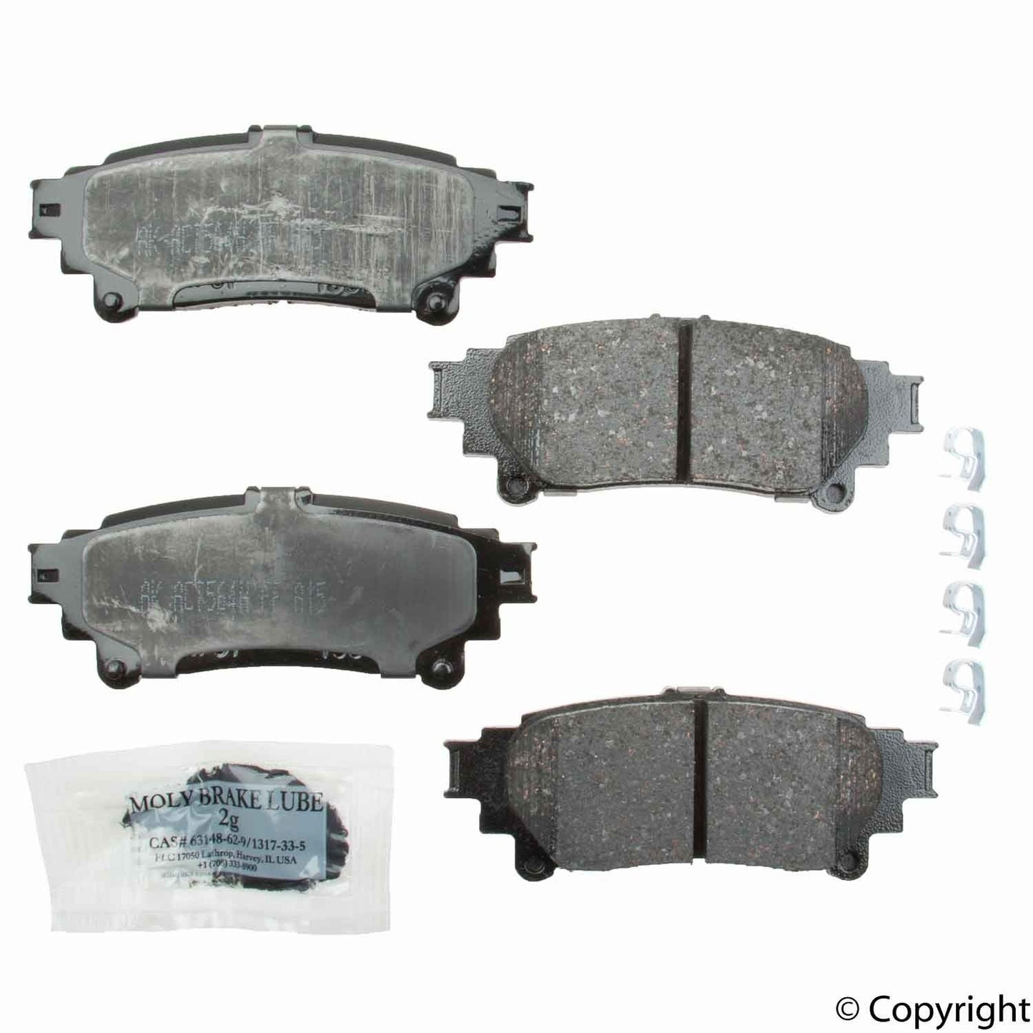 Top View of Rear Disc Brake Pad Set AKEBONO ACT1391A