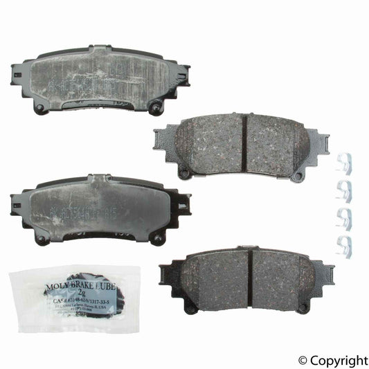 Top View of Rear Disc Brake Pad Set AKEBONO ACT1391A