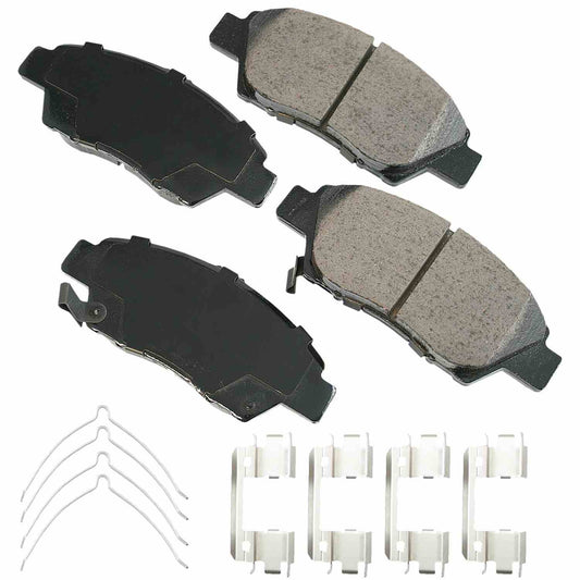 Front View of Front Disc Brake Pad Set AKEBONO ACT1394A