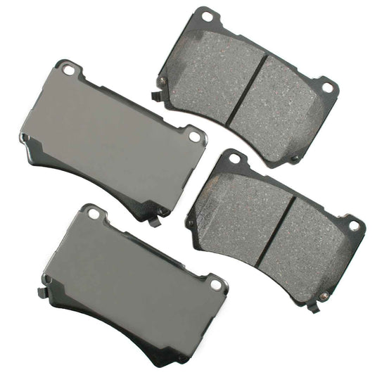 Front View of Front Disc Brake Pad Set AKEBONO ACT1396