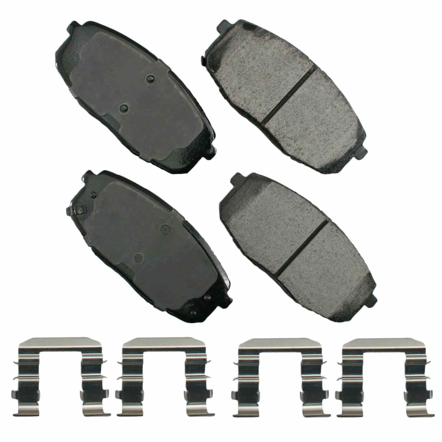 Front View of Front Disc Brake Pad Set AKEBONO ACT1397A