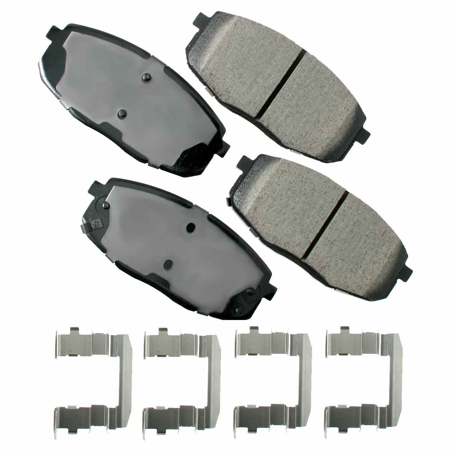 Front View of Front Disc Brake Pad Set AKEBONO ACT1397