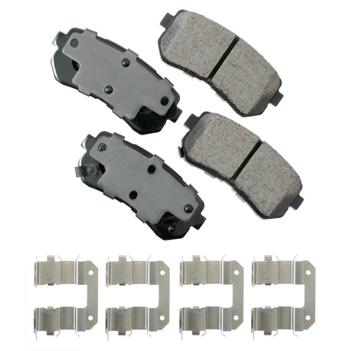 Front View of Rear Disc Brake Pad Set AKEBONO ACT1398