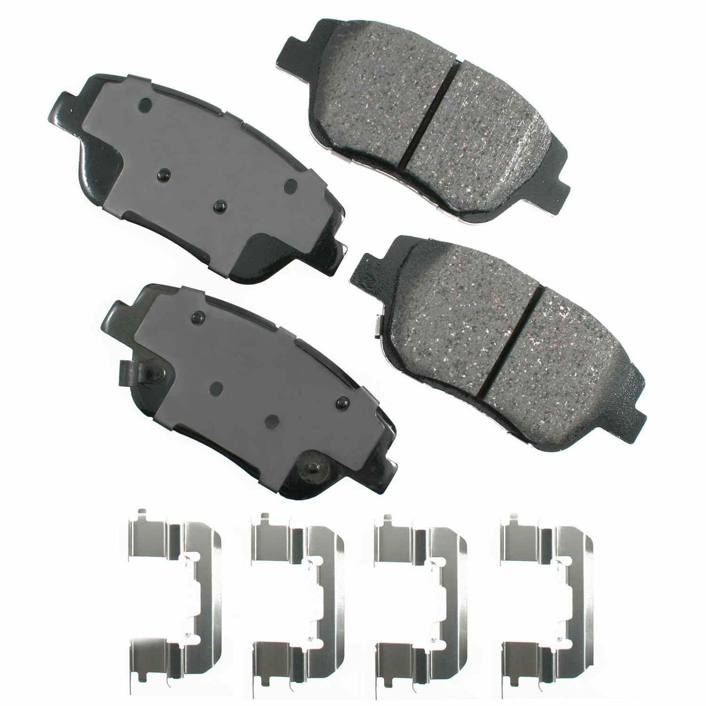 Front View of Front Disc Brake Pad Set AKEBONO ACT1444