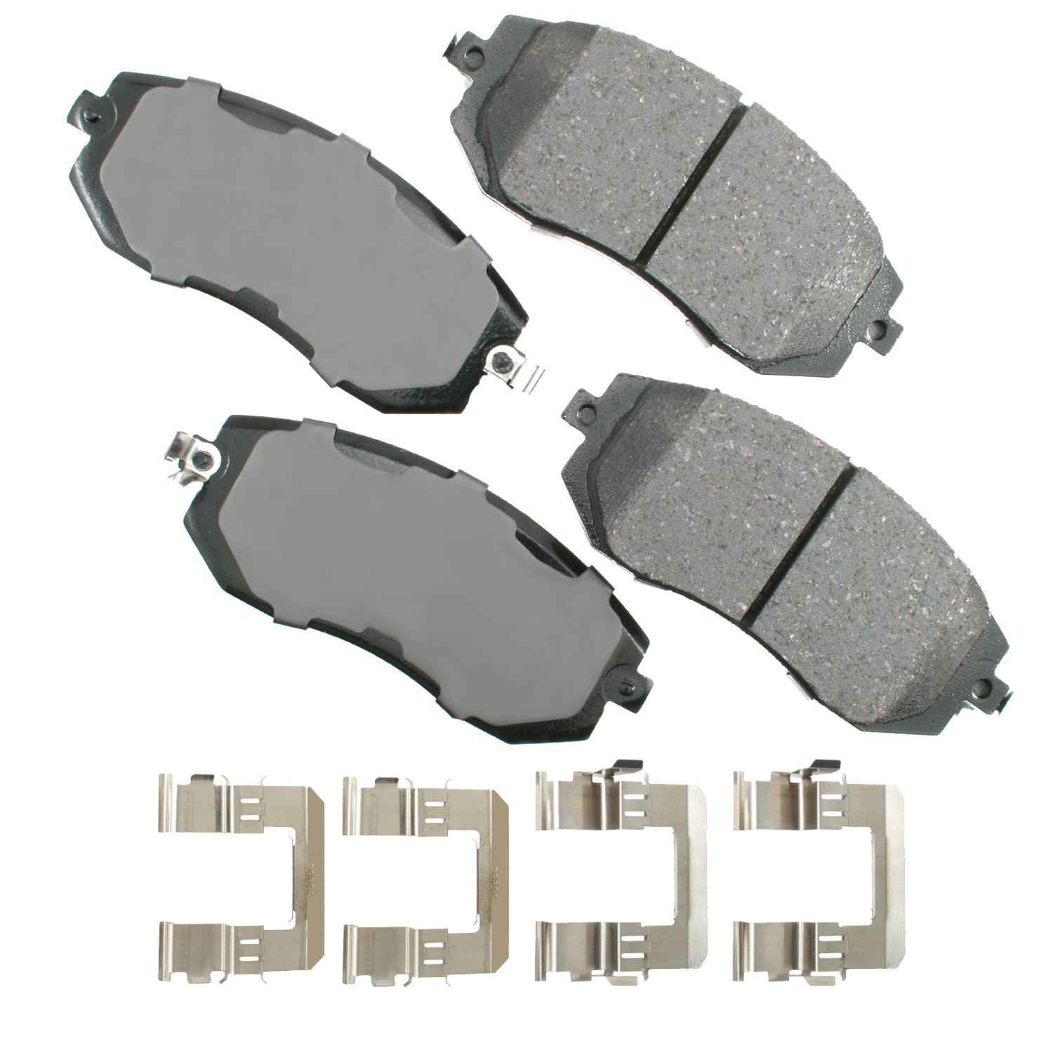 Front View of Front Disc Brake Pad Set AKEBONO ACT1539