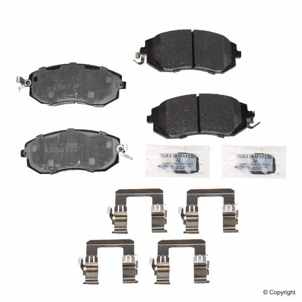 Top View of Front Disc Brake Pad Set AKEBONO ACT1539