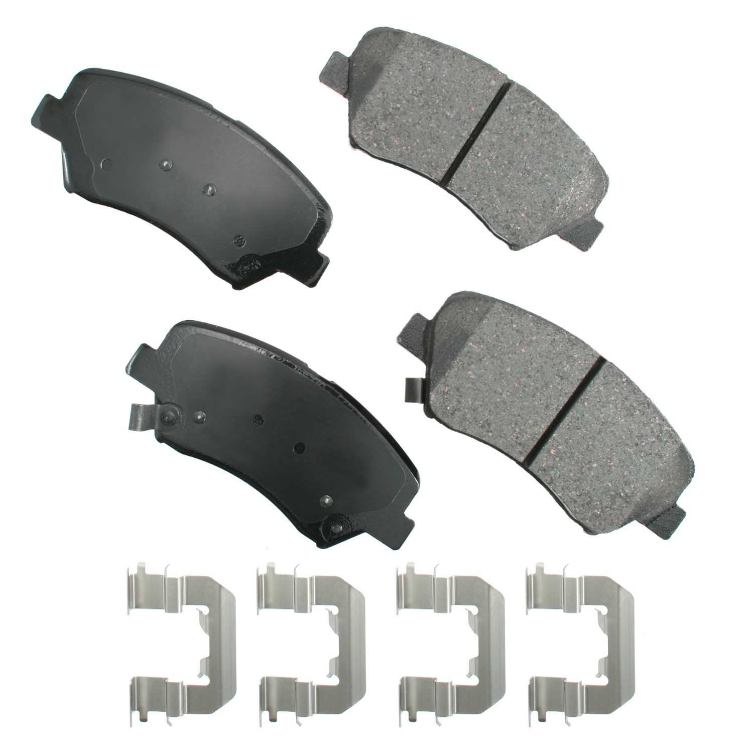 Front View of Front Disc Brake Pad Set AKEBONO ACT1543A