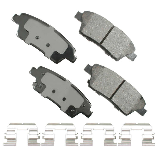 Front View of Rear Disc Brake Pad Set AKEBONO ACT1551