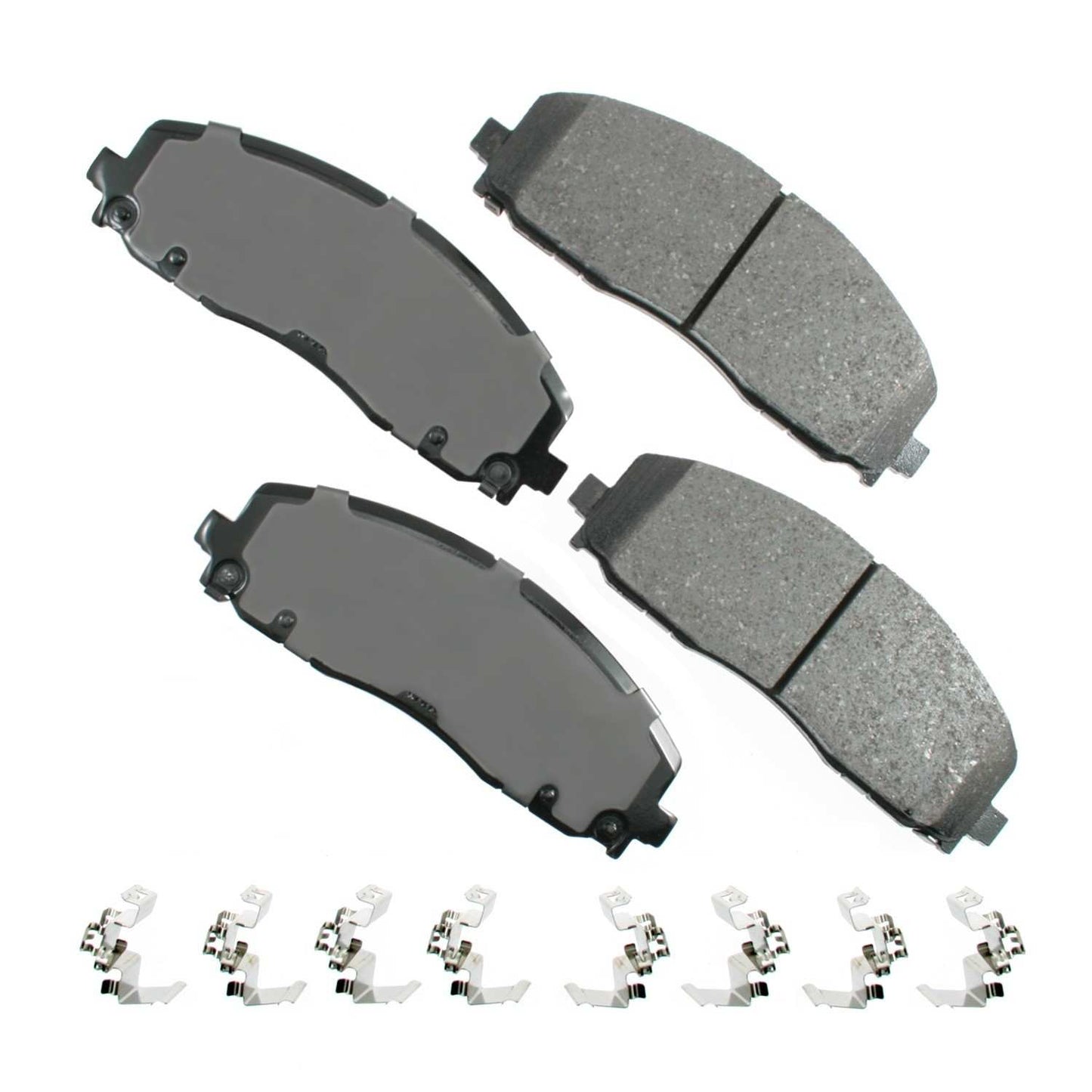 Front View of Front Disc Brake Pad Set AKEBONO ACT1589