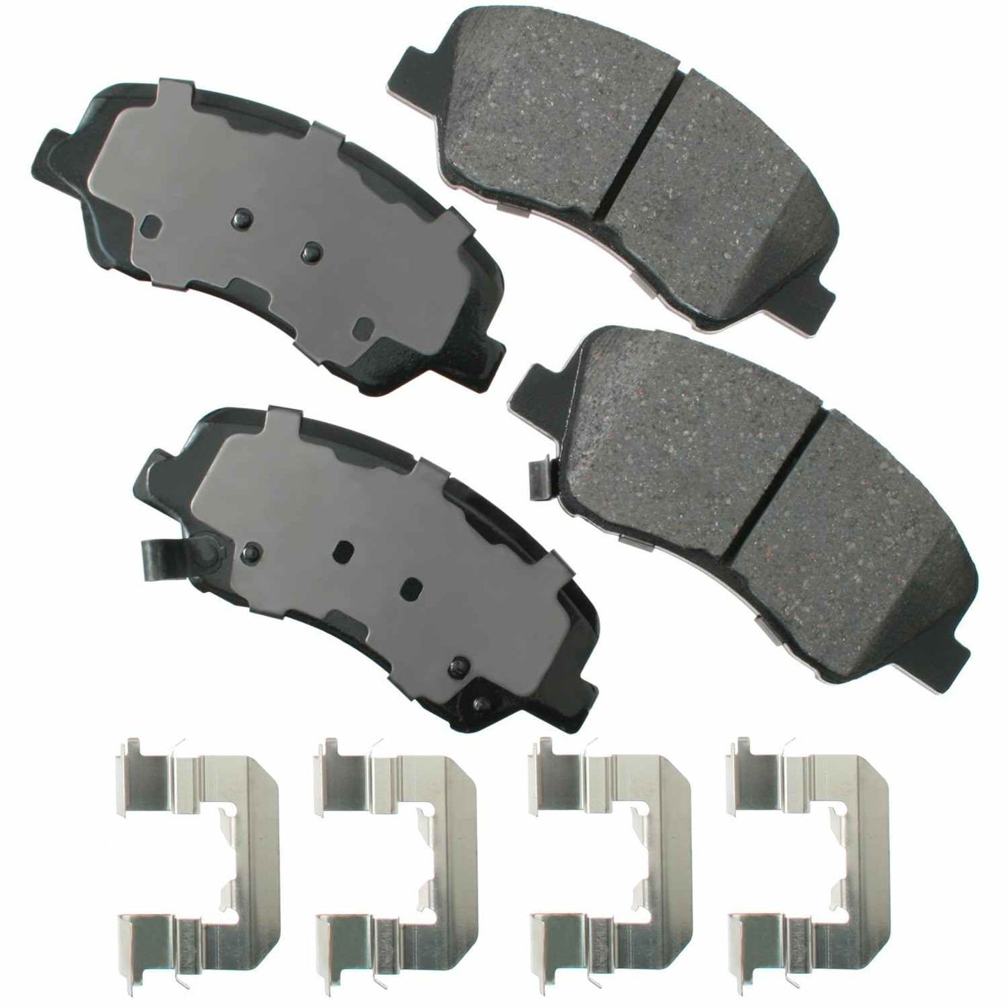 Front View of Front Disc Brake Pad Set AKEBONO ACT1593