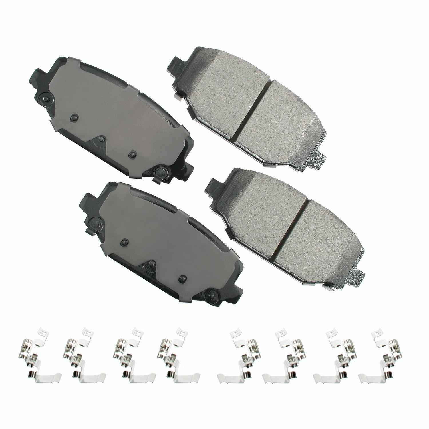 Front View of Rear Disc Brake Pad Set AKEBONO ACT1596