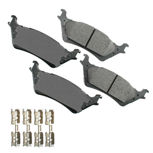 Front View of Rear Disc Brake Pad Set AKEBONO ACT1602