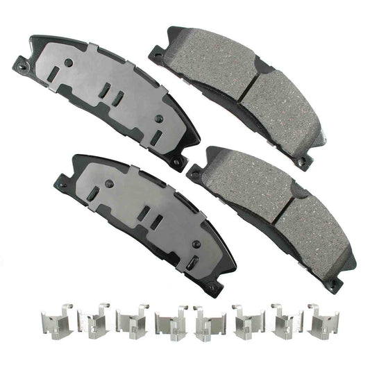 Front View of Front Disc Brake Pad Set AKEBONO ACT1611