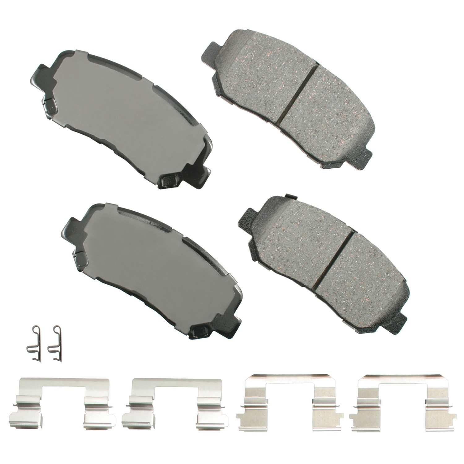 Front View of Front Disc Brake Pad Set AKEBONO ACT1623