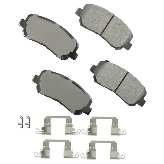 Front View of Front Disc Brake Pad Set AKEBONO ACT1640