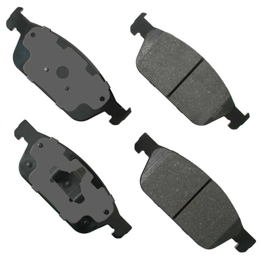 Front View of Front Disc Brake Pad Set AKEBONO ACT1645