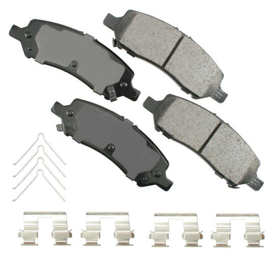 Front View of Rear Disc Brake Pad Set AKEBONO ACT1647