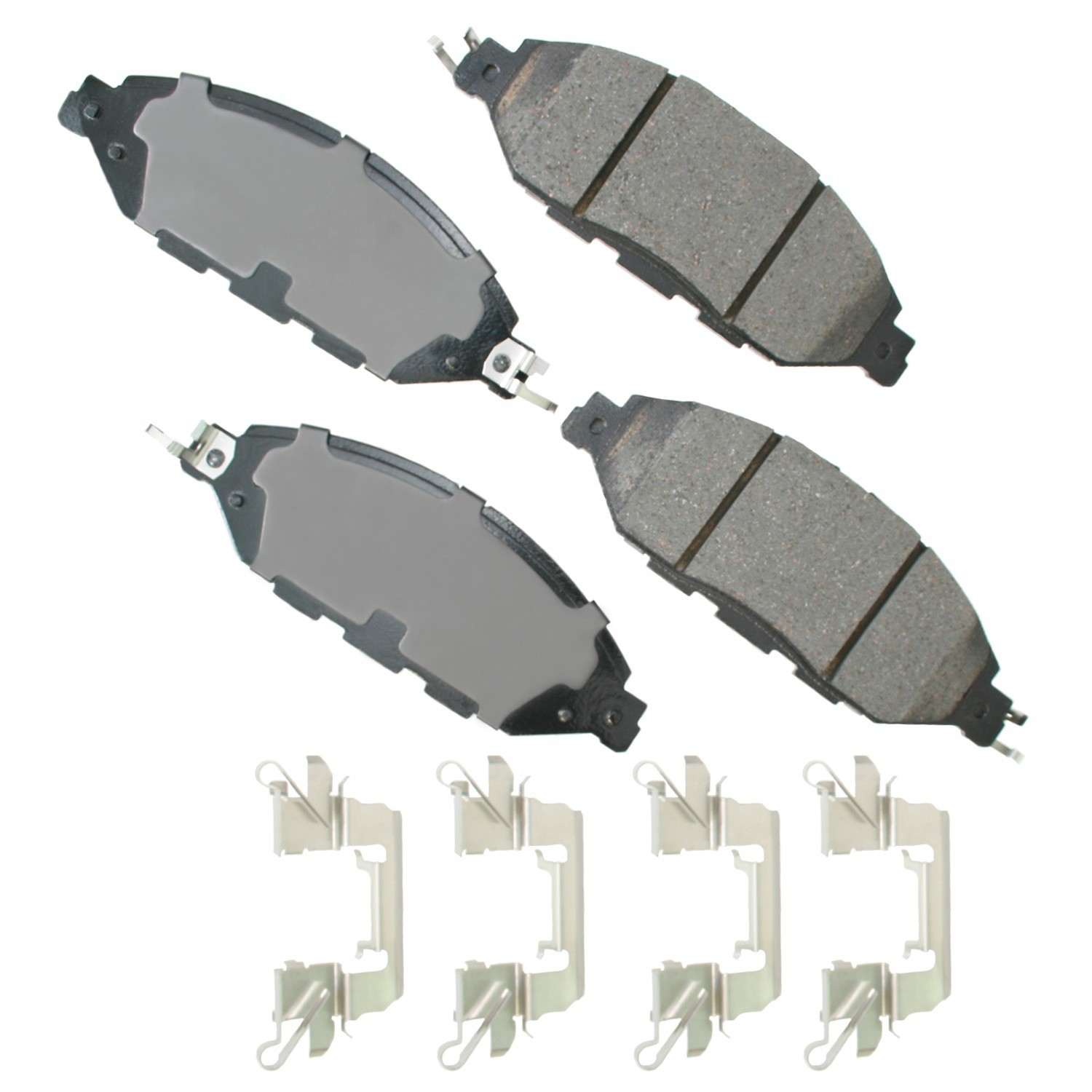 Front View of Front Disc Brake Pad Set AKEBONO ACT1649