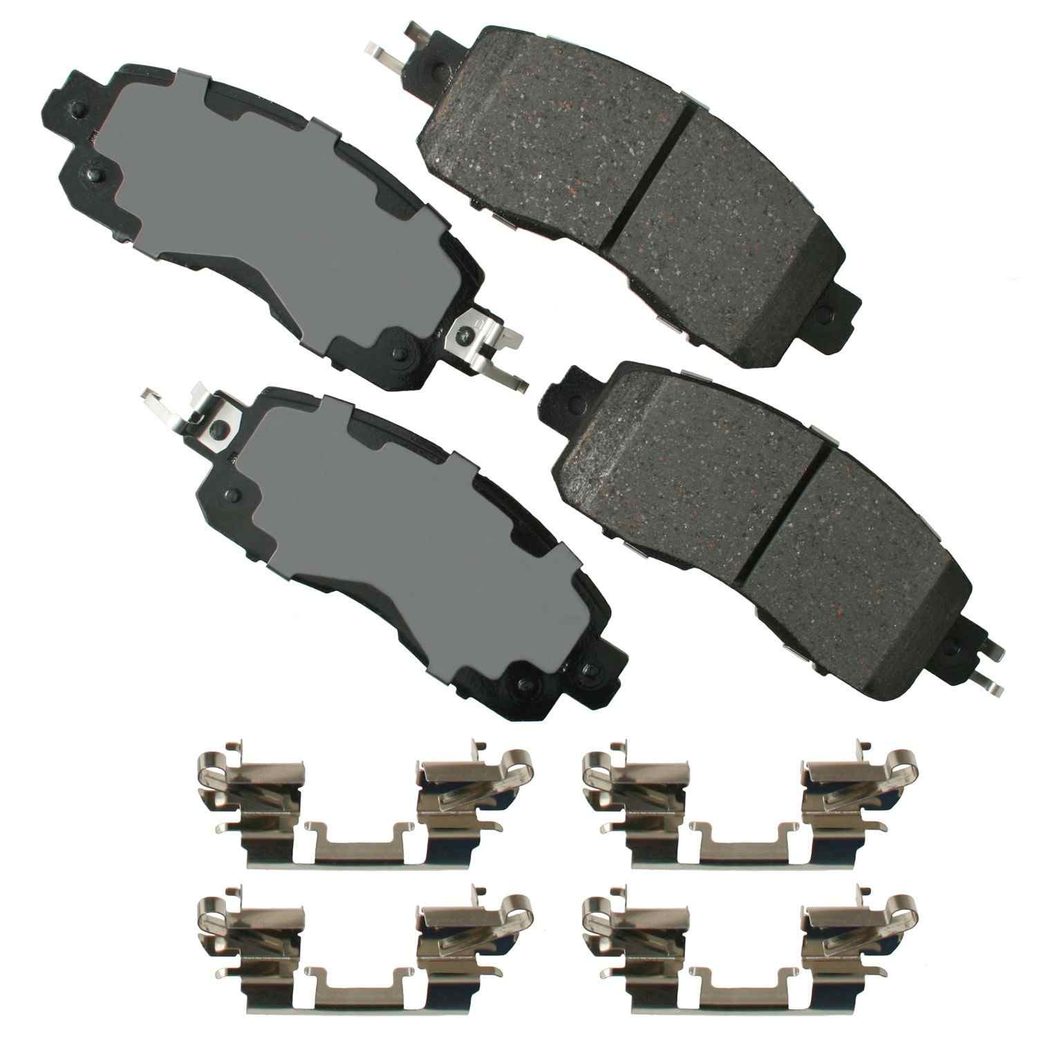 Front View of Front Disc Brake Pad Set AKEBONO ACT1650