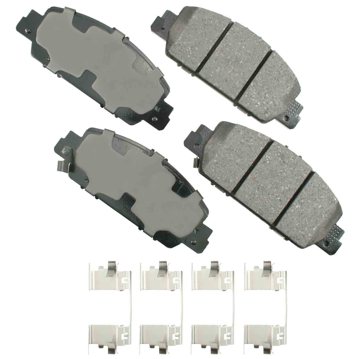 Front View of Front Disc Brake Pad Set AKEBONO ACT1654