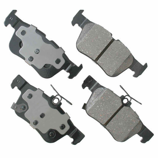 Front View of Rear Disc Brake Pad Set AKEBONO ACT1665