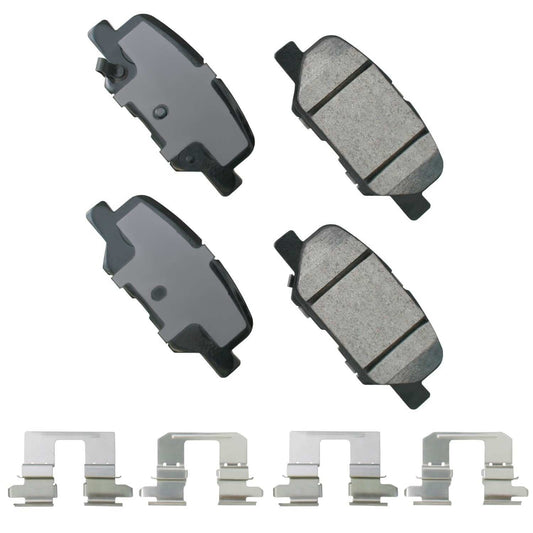 Front View of Rear Disc Brake Pad Set AKEBONO ACT1679