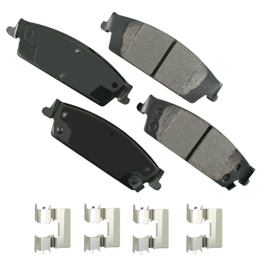 Front View of Rear Disc Brake Pad Set AKEBONO ACT1707