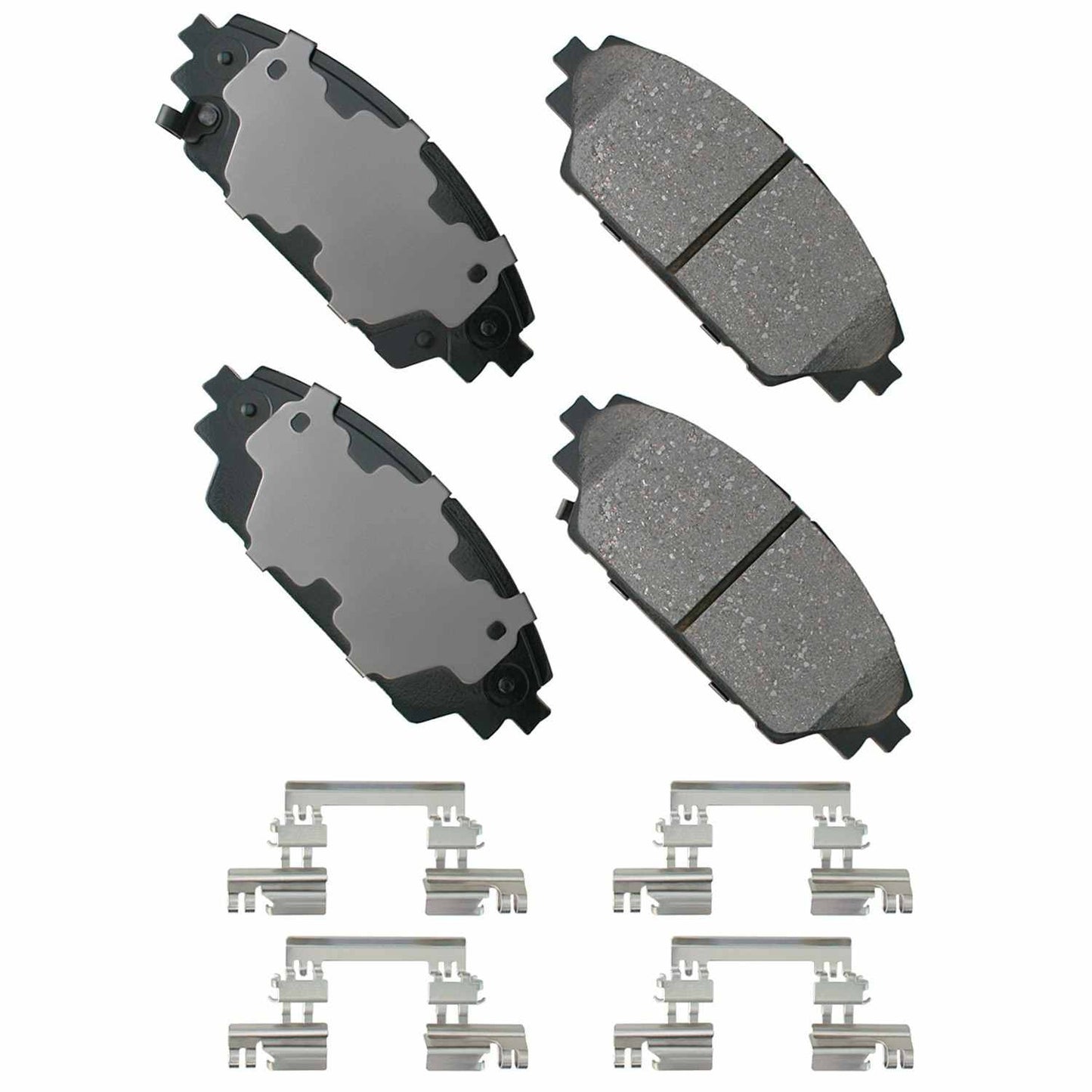 Front View of Front Disc Brake Pad Set AKEBONO ACT1728