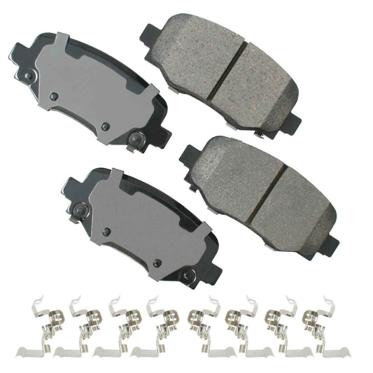 Front View of Rear Disc Brake Pad Set AKEBONO ACT1734