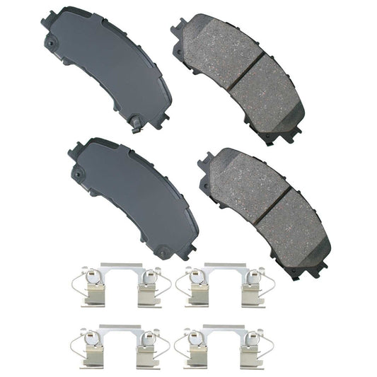 Front View of Front Disc Brake Pad Set AKEBONO ACT1736