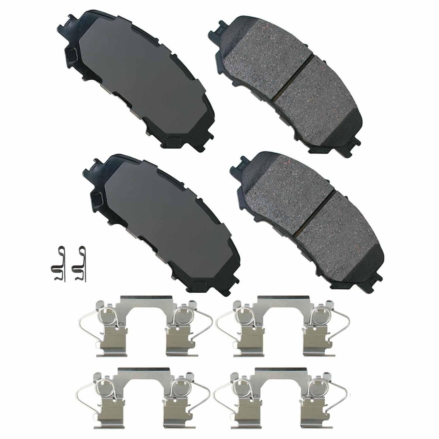 Front View of Front Disc Brake Pad Set AKEBONO ACT1737