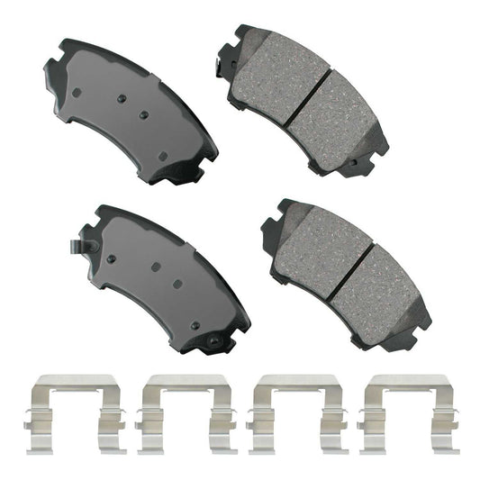 Front View of Front Disc Brake Pad Set AKEBONO ACT1745