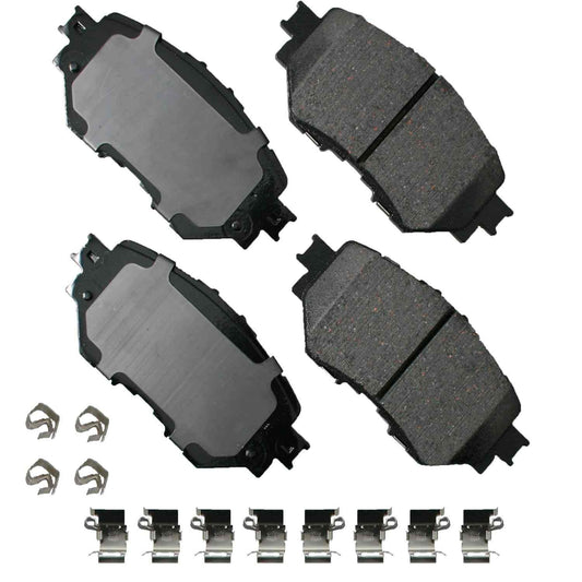 Front View of Front Disc Brake Pad Set AKEBONO ACT1759