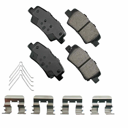 Front View of Rear Disc Brake Pad Set AKEBONO ACT1813