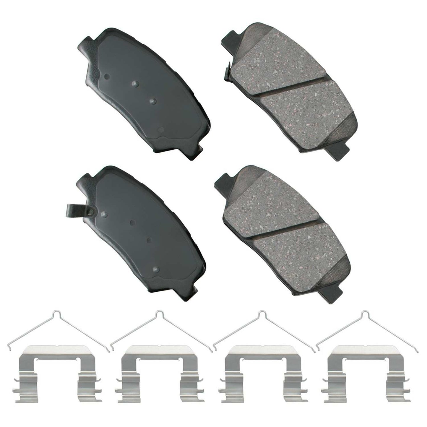 Front View of Front Disc Brake Pad Set AKEBONO ACT1815A