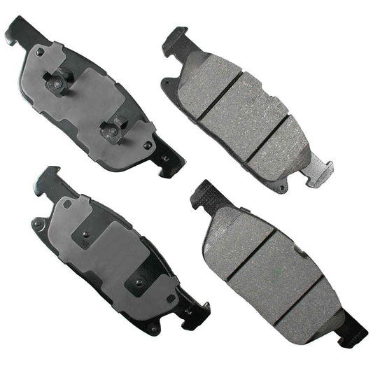 Front View of Front Disc Brake Pad Set AKEBONO ACT1818A