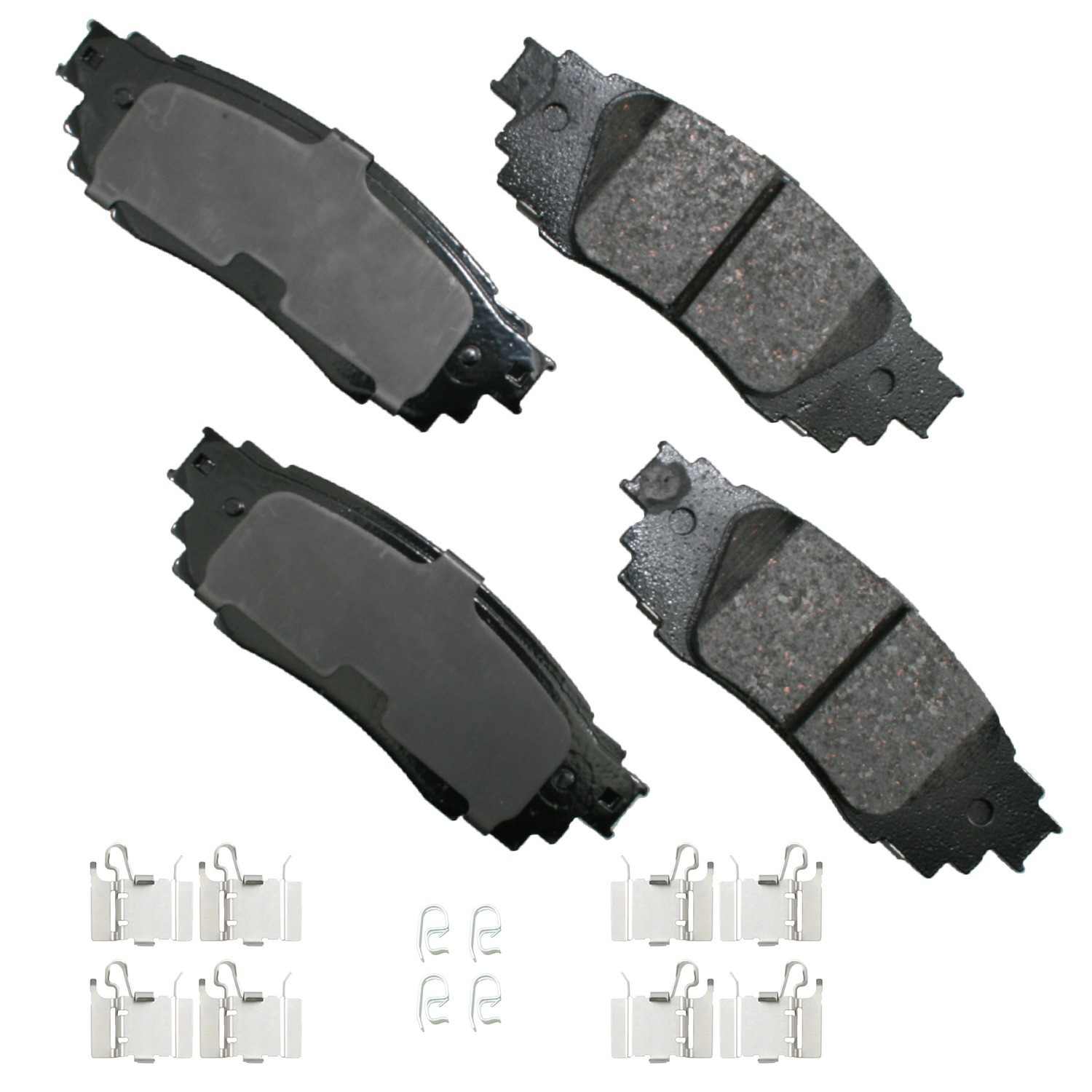 Front View of Rear Disc Brake Pad Set AKEBONO ACT1879