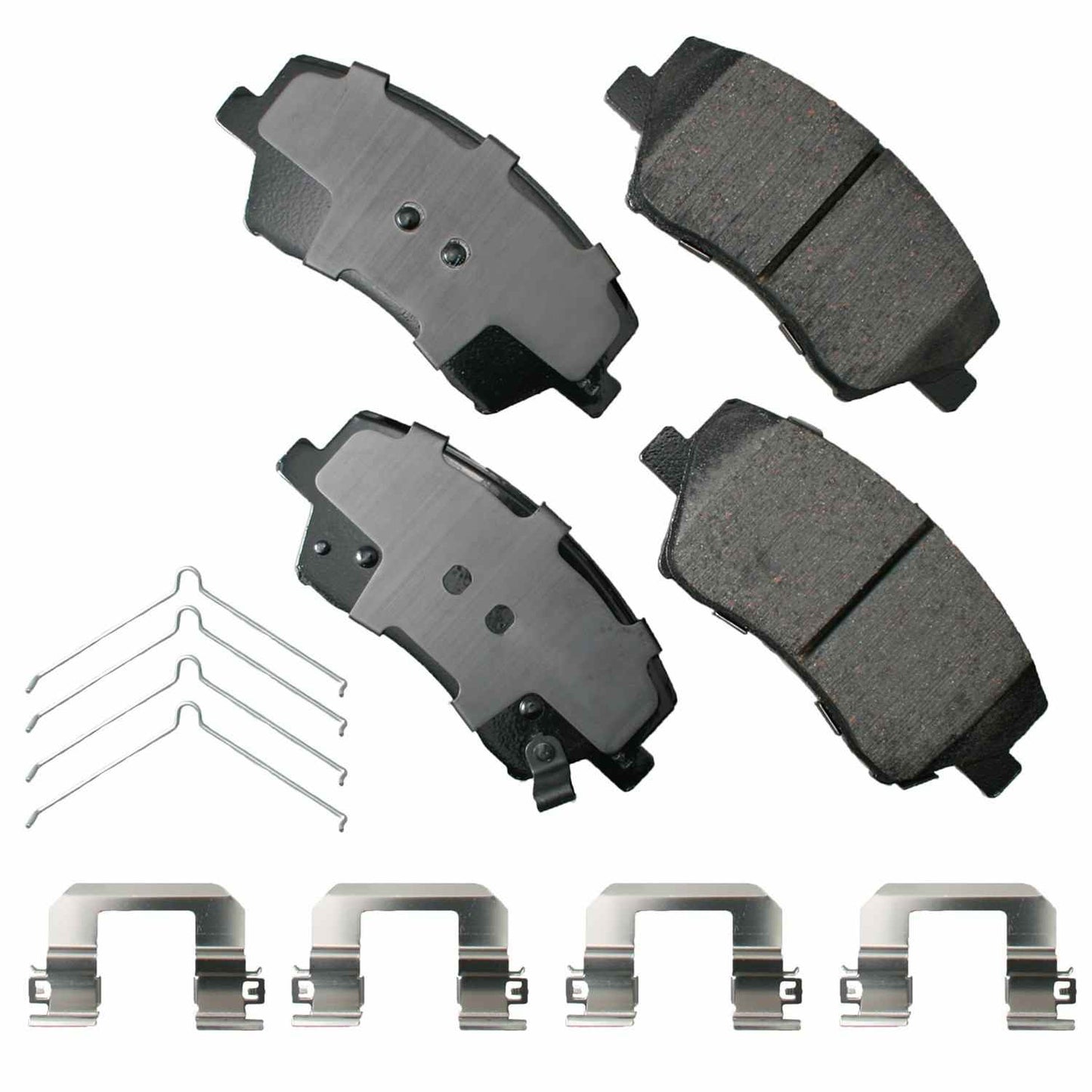 Front View of Front Disc Brake Pad Set AKEBONO ACT1912