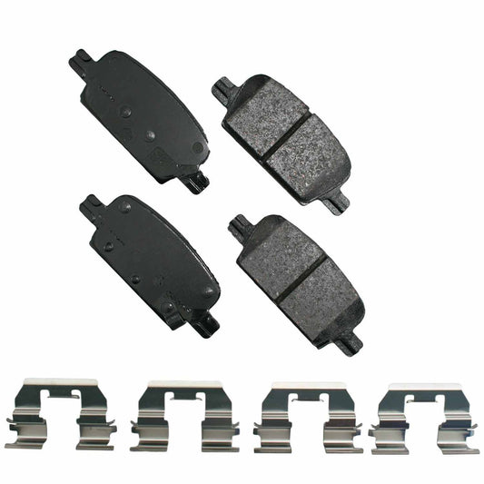 Front View of Rear Disc Brake Pad Set AKEBONO ACT1921