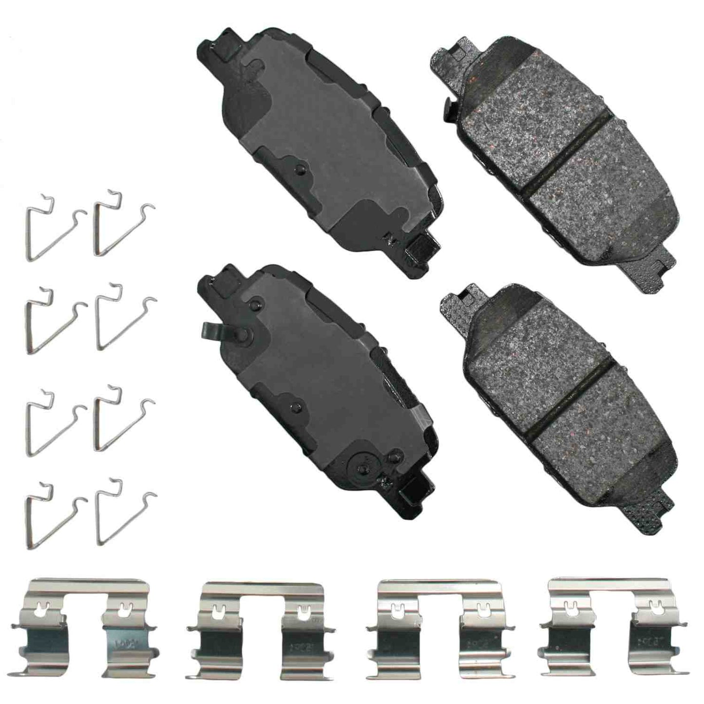 Front View of Rear Disc Brake Pad Set AKEBONO ACT2037