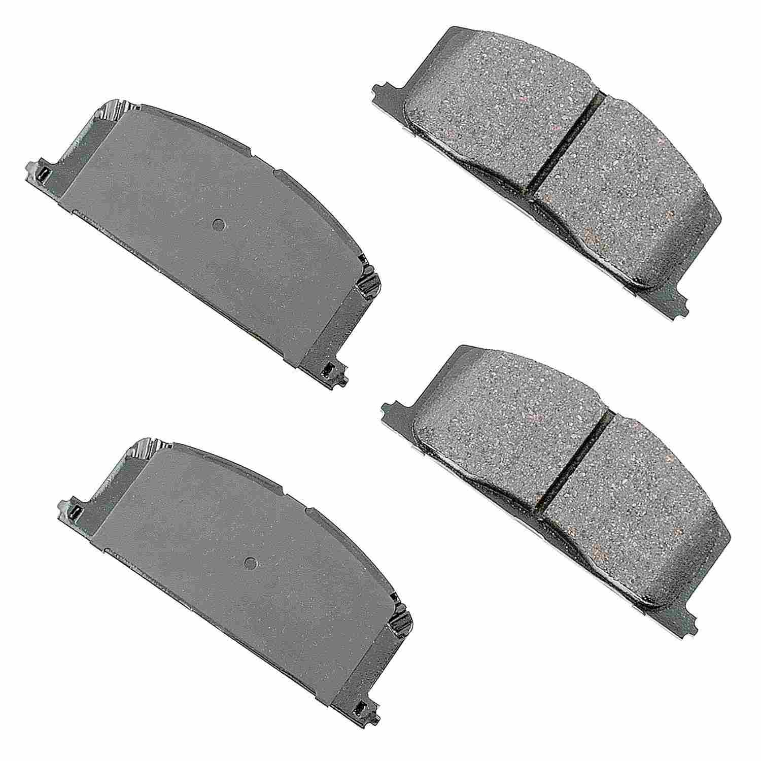 Front View of Front Disc Brake Pad Set AKEBONO ACT242