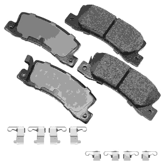 Front View of Rear Disc Brake Pad Set AKEBONO ACT325A